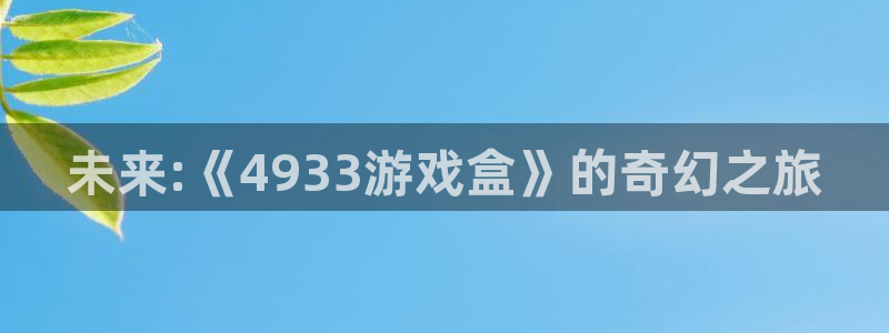 未来:《4933游戏盒》的奇幻之旅