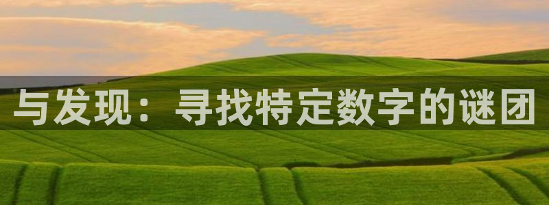 完美电竞app下载官网：与发现：寻找特定数字的谜团